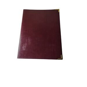SAMSILL Brown Faux Leather Business Portfolio Document Organizer 9x12